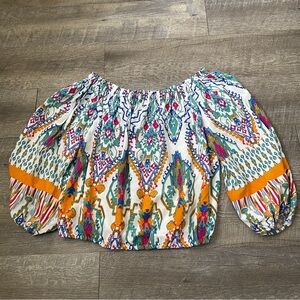 Christian Siriano Colorful Bohemian Blouse size small
